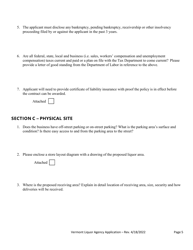 Liquor Agency Application - Vermont, Page 6