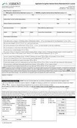 Form VL-080 &quot;Application for Ignition Interlock Device Restricted Driver's License&quot; - Vermont