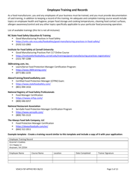 Form VDACS-FSP-APPHO Permit Application for a Home Food Processing Operation - Virginia, Page 6