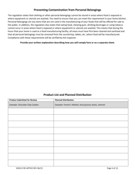 Form VDACS-FSP-APPHO Permit Application for a Home Food Processing Operation - Virginia, Page 7