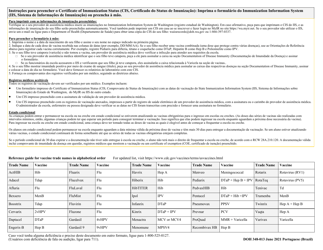 DOH Form 348-013 Certificate of Immunization Status (Cis) - Washington (Portuguese), Page 2