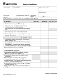 Form FT-441-867 Supplier Tax Return - Washington