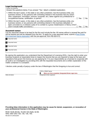 Form RE-620-013 Real Estate Firm/Branch License Renewal - Washington, Page 2