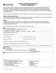 Document preview: Form DSC-425-007 Vehicle and Vessel Bulk Data Contract Application - Washington