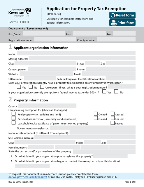 Form 63 0001  Printable Pdf