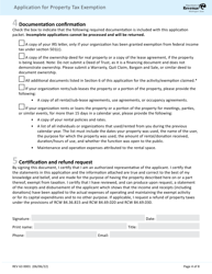 Form 63 0001 Application for Property Tax Exemption - Washington, Page 4