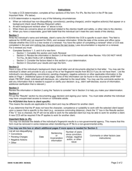 DSHS Form 10-468 Hcs/Aaa/Odhh/Dda Character, Competence and Suitability (Ccs) Determination for Unsupervised Access to Minors and Vulnerable Adults - Washington, Page 2