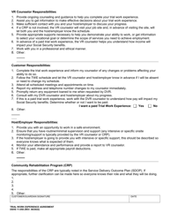 DSHS Form 11-058 Trial Work Experience Agreement - Washington, Page 2