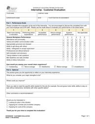Document preview: DSHS Form 11-168 Internship: Customer Evaluation - Washington