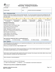 Document preview: DSHS Form 11-167 Internship: Employer Evaluation - Washington