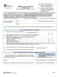 DSHS Form 14-144A Disability Report - Washington (Oromo), Page 2