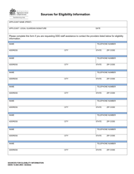 Document preview: DSHS Form 14-465 Sources for Eligibility Information - Washington