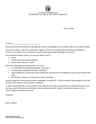 Document preview: DSHS Form 14-495 Naturalization Letter - Washington (Albanian)