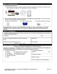 DSHS Form 14-552 Ted Program Pilot Project: Application for Emergency Alerting Device Kit - Washington, Page 4