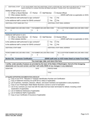 DSHS Form 27-043 New Contractor Intake - Washington, Page 4
