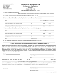 Trademark Registration Assignment Application - South Dakota, Page 3