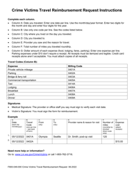 Form F800-049-000 Crime Victims Travel Reimbursement Request - Washington, Page 2