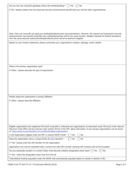 Form FF-207-FY-21-115 Investment Justification - Nonprofit Security Grant Program, Page 2