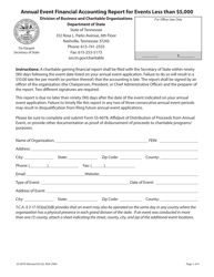 Form SS-6070 &quot;Annual Event Financial Accounting Report for Events Less Than $5,000&quot; - Tennessee