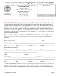 Form SS-6066 &quot;Annual Event Financial Accounting Report for Events More Than $5,000&quot; - Tennessee