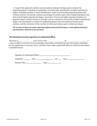Form SS-6800 Initial Application for Fantasy Sports Operators - Tennessee, Page 5