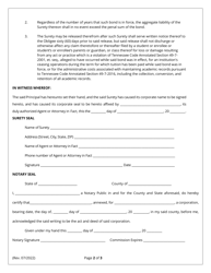 Surety Bond for Postsecondary Educational Institutions - Tennessee, Page 2