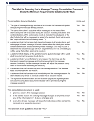 Massage Therapy Consultation Document - Sample - Texas, Page 2