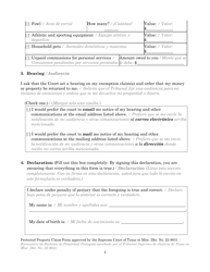 Protected Property Claim Form - Texas (English/Spanish), Page 4