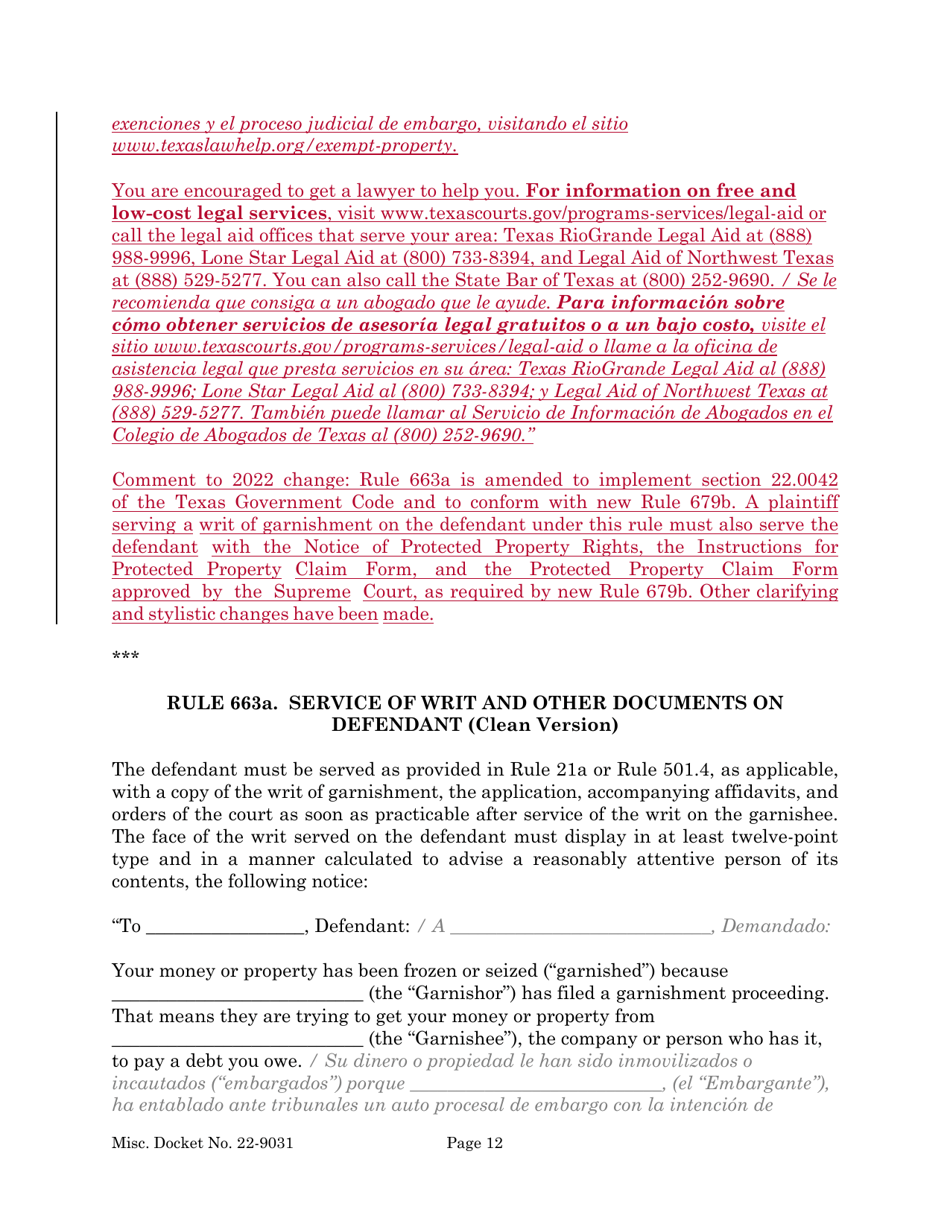 Protected Property Claim Form - Texas (English / Spanish), Page 12