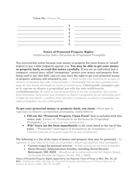 Protected Property Claim Form - Texas (English/Spanish), Page 19