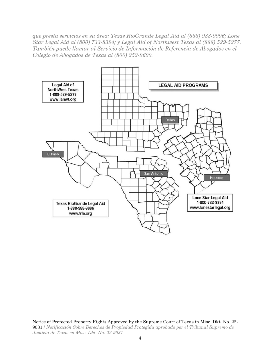 Protected Property Claim Form - Texas (English / Spanish), Page 22