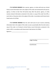Order of Nondisclosure Under Section 411.0727 - Texas, Page 3