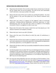 Instructions for Model Petition for Order of Nondisclosure Under Section 411.0727 - Texas, Page 3