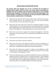Instructions for Model Petition for Order of Nondisclosure Under Section 411.0729 - Texas, Page 2