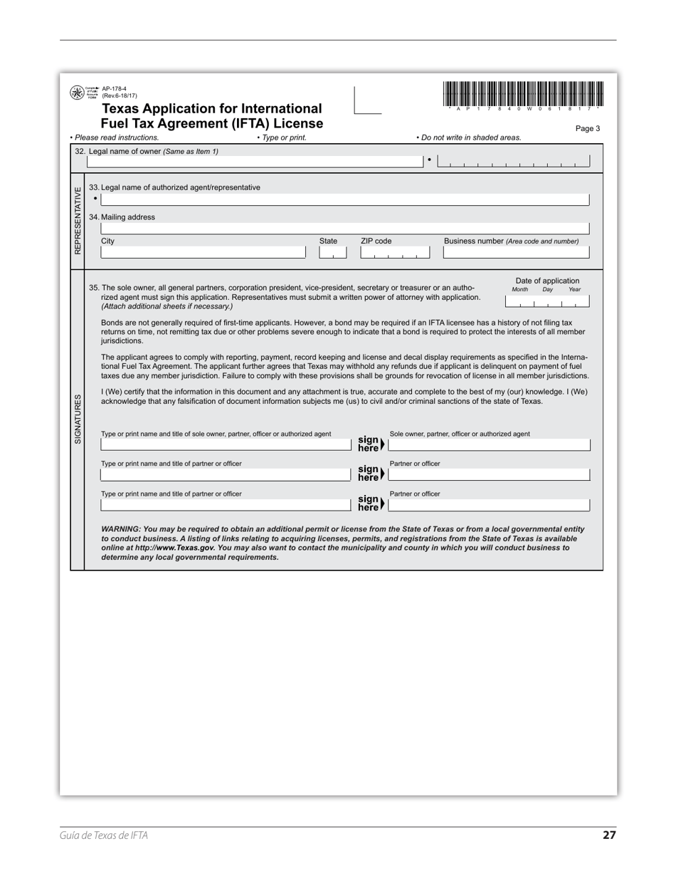 Acuerdo Internacional De Los Impuestos De Combustible - Texas (Spanish), Page 31