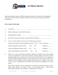 Application for Approval to Provide Sex Offense Polygraph Services - Utah, Page 2