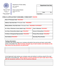 Third Party Tester Certification Application Packet - Utah, Page 2