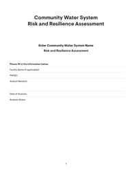 Community Water System Risk and Resilience Assessment, Page 4