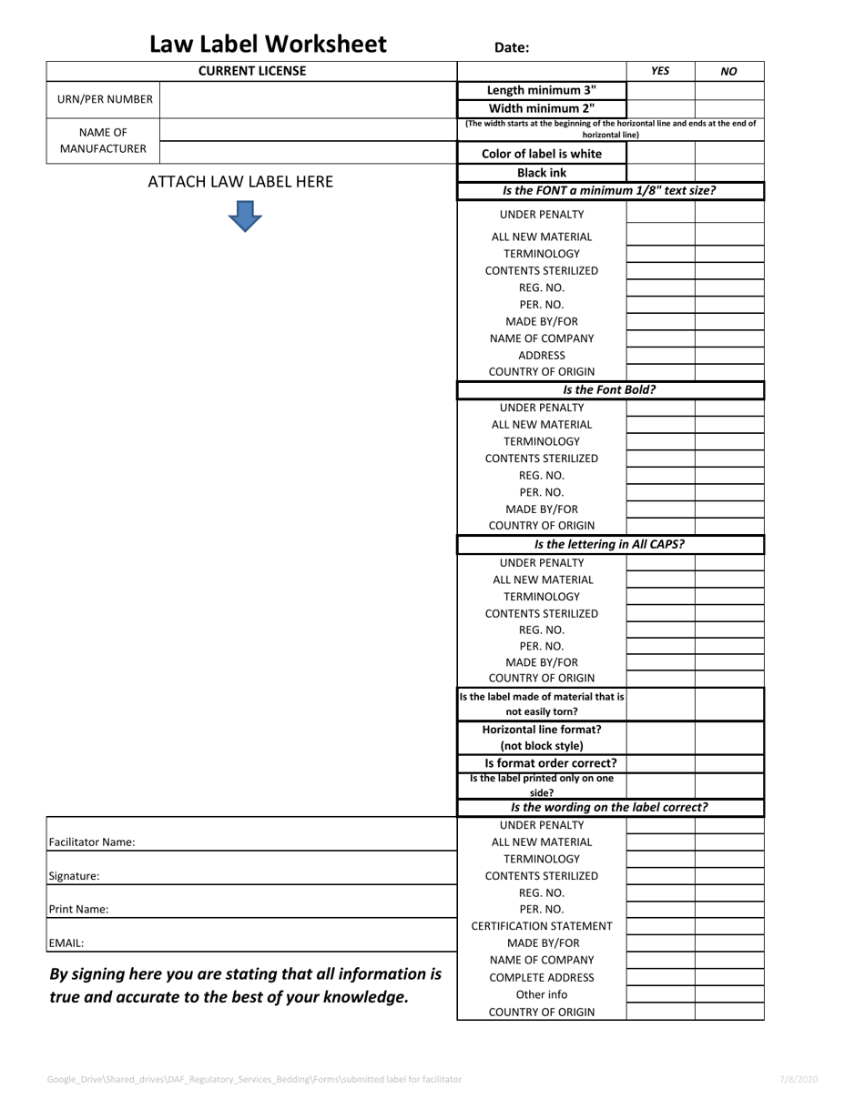Application for Bedding and Upholstered Furniture Permit (1101) - Utah, Page 2