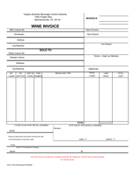 Form 703-35 Wine Invoice - Virginia, Page 2