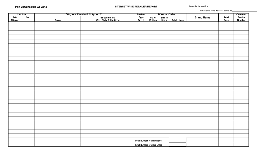 Internet Wine Retailer Report - Virginia, Page 2