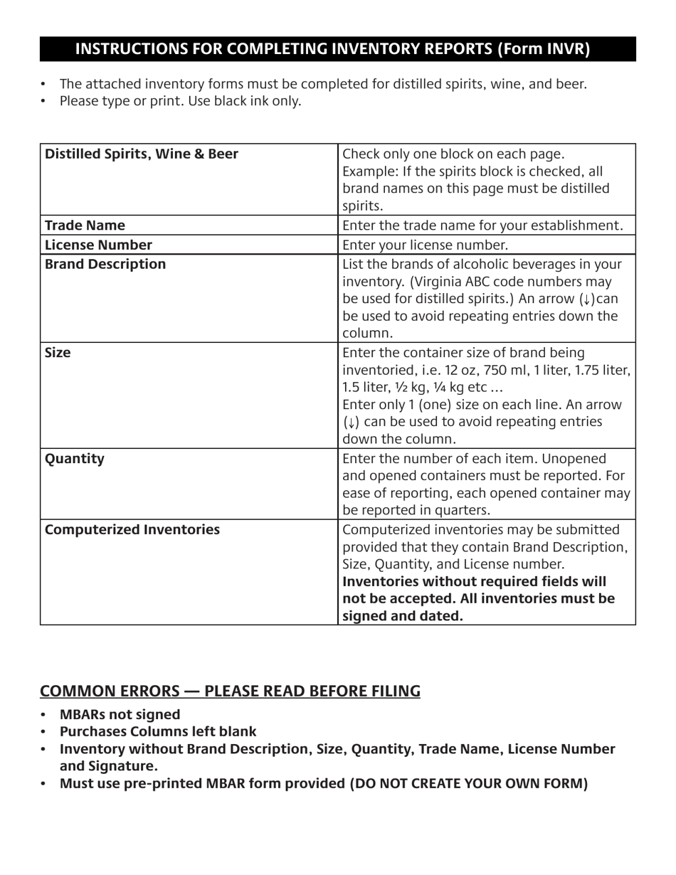Form 805-44 Inventory Report Form - Virginia, Page 4