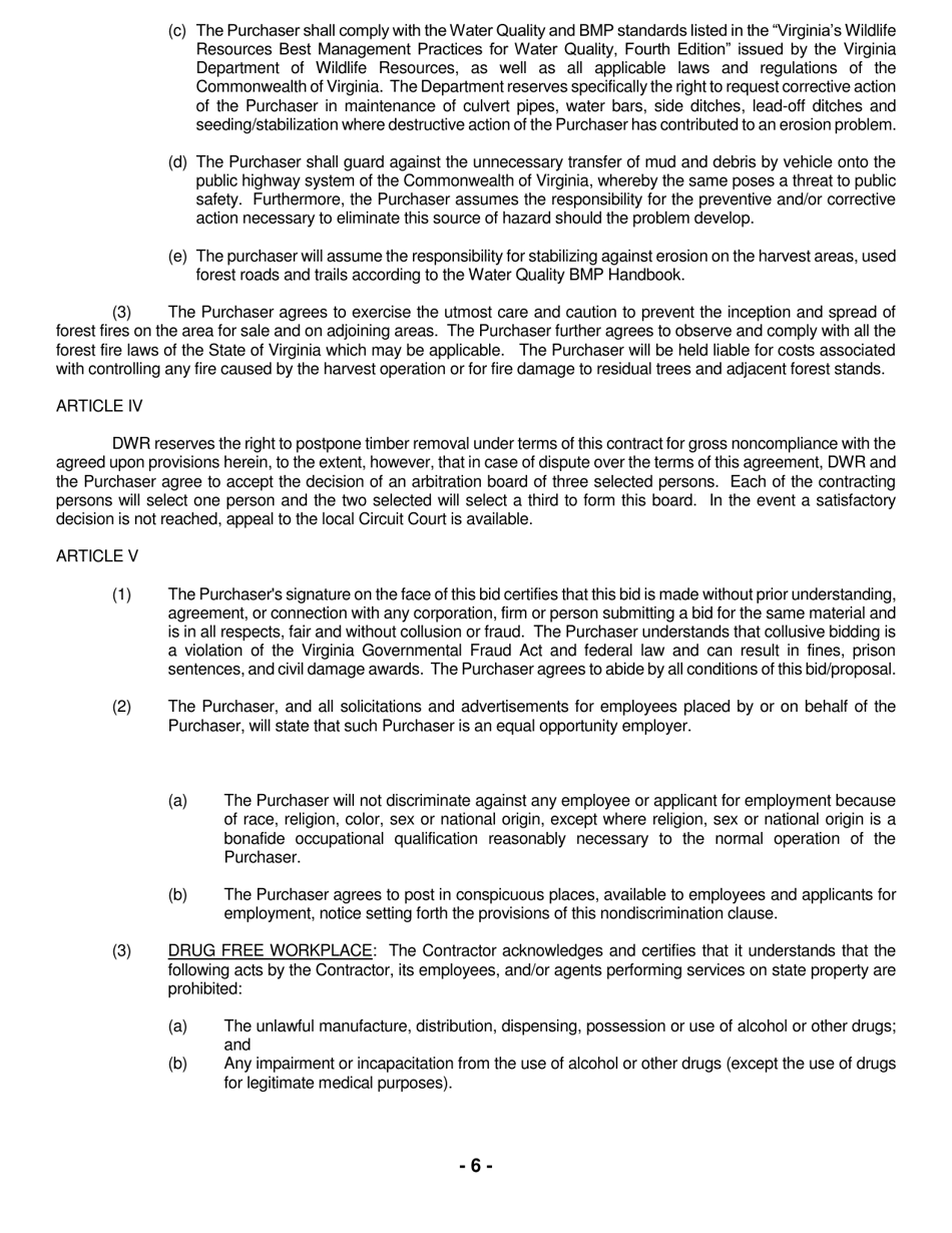 Notice of Timber Sale (Pine Plantation Thinning and Regeneration Harvest) - Virginia, Page 6