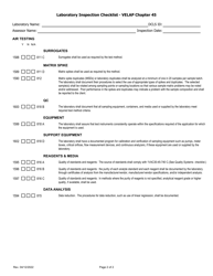 Laboratory Inspection Checklist - Velap Chapter 45 - Air Testing - Virginia, Page 2