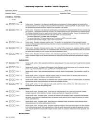 Laboratory Inspection Checklist - Velap Chapter 45 - Chemical Testing - Virginia, Page 3