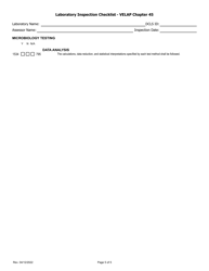 Laboratory Inspection Checklist - Velap Chapter 45 - Microbiology Testing - Virginia, Page 5