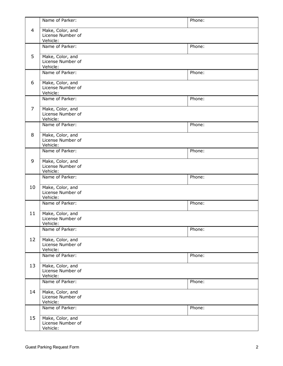 Form DGS-32-004 Guest Parking Request Form - Virginia, Page 2