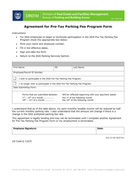 Document preview: Form DGS-32-005 Agreement for Pre-tax Parking Fee Program Form - Virginia