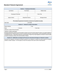 Standard Telework Agreement - Virginia, Page 2