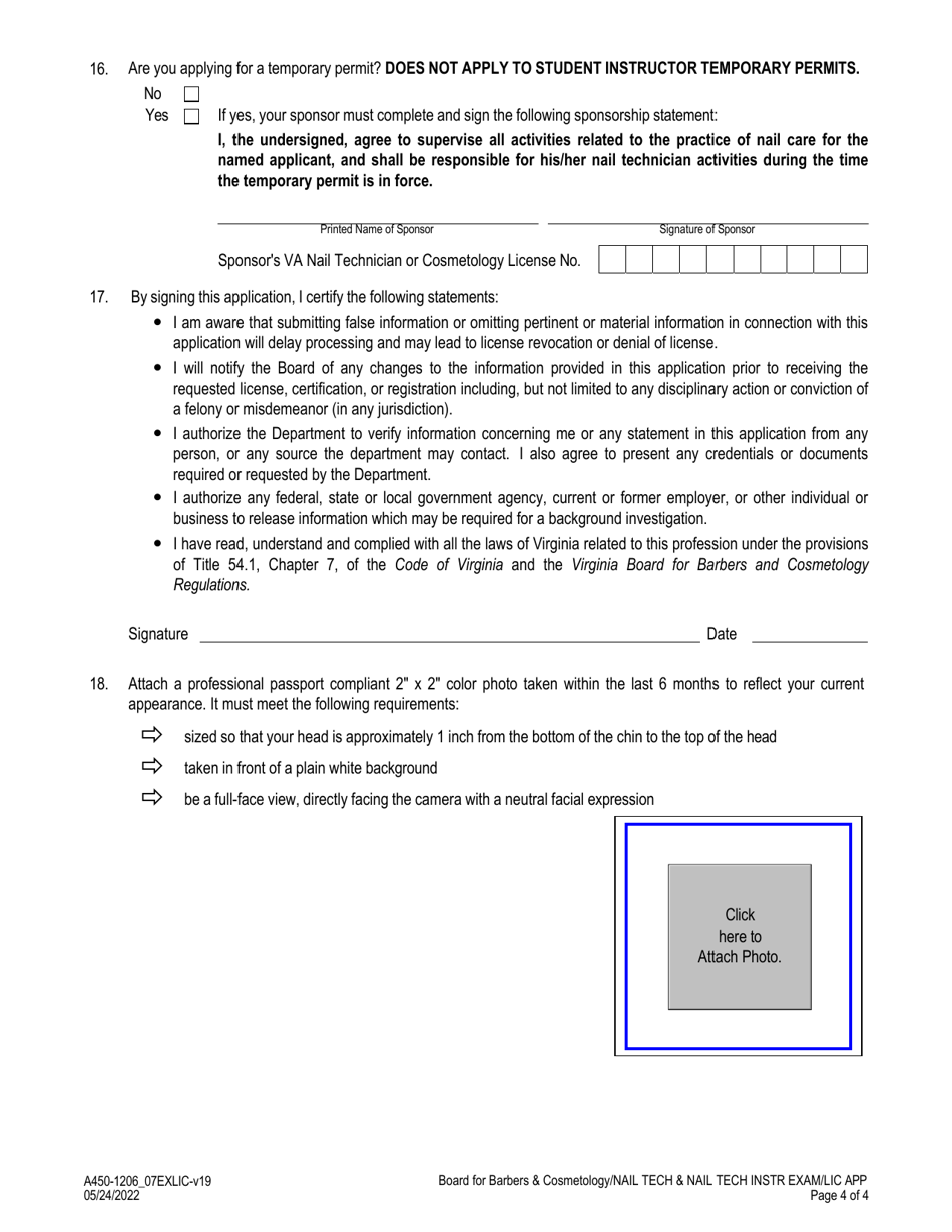 Form A4501206_07EXLIC Download Fillable PDF or Fill Online Nail
